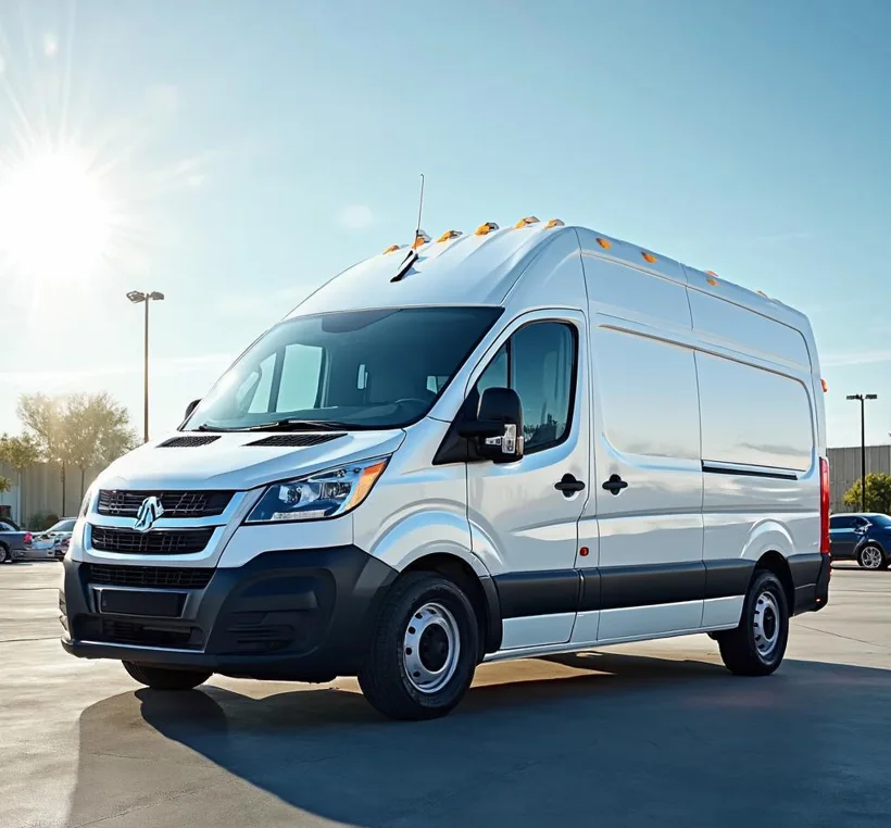 A clean modern work van ready for the road