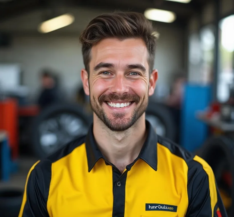 TyreHub master tyre fitter in the workshop
